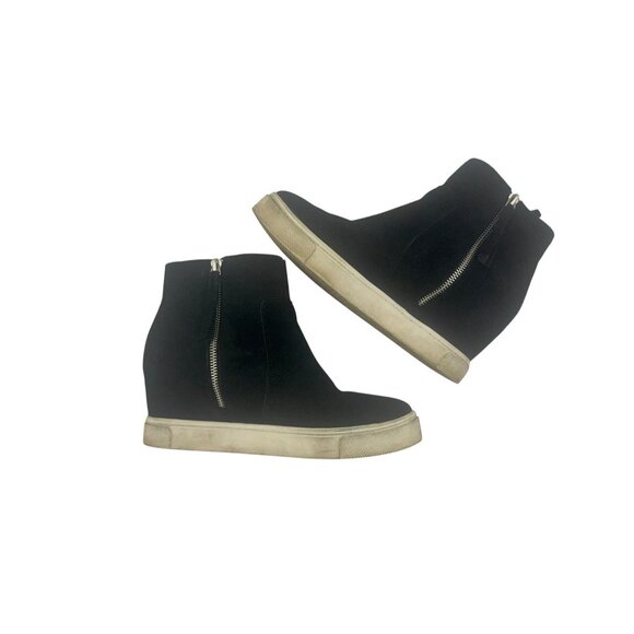 Size 9 M Steve‎ Madden Saidi Suede Wedge Sneakers Shoes Bootie Zippers Ankle - Picture 7 of 11